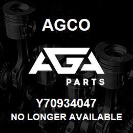 Y70934047 Agco NO LONGER AVAILABLE | AGA Parts