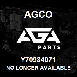 Y70934071 Agco NO LONGER AVAILABLE | AGA Parts