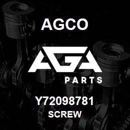 Y72098781 Agco SCREW | AGA Parts