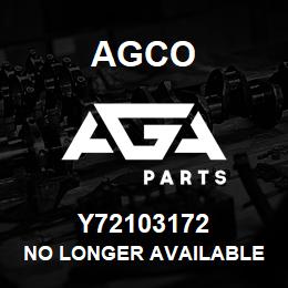 Y72103172 Agco NO LONGER AVAILABLE | AGA Parts