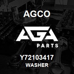 Y72103417 Agco WASHER | AGA Parts