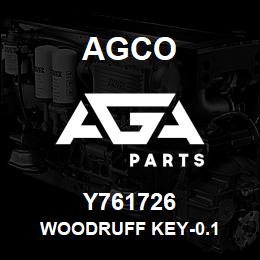 Y761726 Agco WOODRUFF KEY-0.1 | AGA Parts