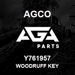 Y761957 Agco WOODRUFF KEY | AGA Parts