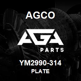 YM2990-314 Agco PLATE | AGA Parts