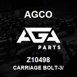 Z10498 Agco CARRIAGE BOLT-3/ | AGA Parts