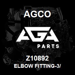 Z10892 Agco ELBOW FITTING-3/ | AGA Parts