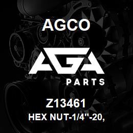 Z13461 Agco HEX NUT-1/4"-20, | AGA Parts