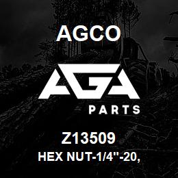 Z13509 Agco HEX NUT-1/4"-20, | AGA Parts