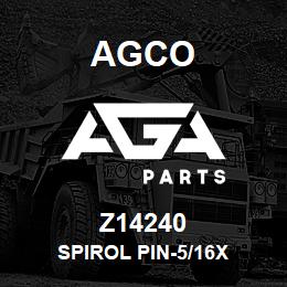 Z14240 Agco SPIROL PIN-5/16X | AGA Parts