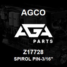 Z17728 Agco SPIROL PIN-3/16" | AGA Parts