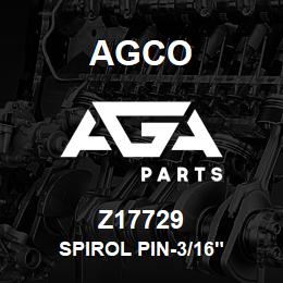 Z17729 Agco SPIROL PIN-3/16" | AGA Parts