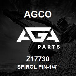 Z17730 Agco SPIROL PIN-1/4" | AGA Parts