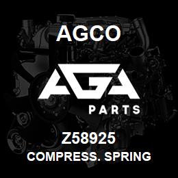 Z58925 Agco COMPRESS. SPRING | AGA Parts