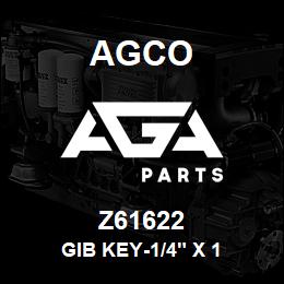 Z61622 Agco GIB KEY-1/4" X 1 | AGA Parts