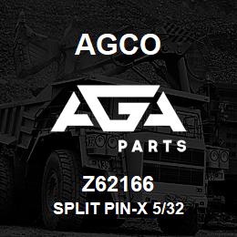 Z62166 Agco SPLIT PIN-X 5/32 | AGA Parts