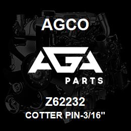 Z62232 Agco COTTER PIN-3/16" | AGA Parts