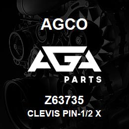 Z63735 Agco CLEVIS PIN-1/2 X | AGA Parts