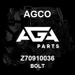 Z70910036 Agco BOLT | AGA Parts