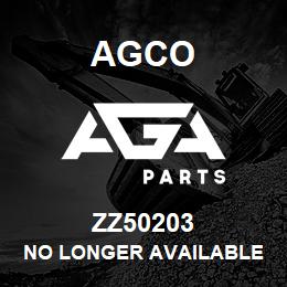 ZZ50203 Agco NO LONGER AVAILABLE | AGA Parts