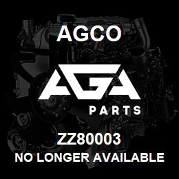 ZZ80003 Agco NO LONGER AVAILABLE | AGA Parts