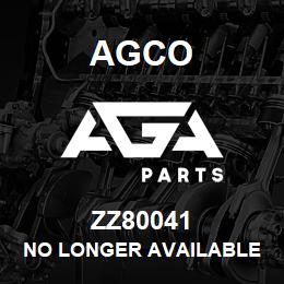 ZZ80041 Agco NO LONGER AVAILABLE | AGA Parts