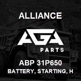 ABP 31P650 Alliance BATTERY, STARTING, HEAVY-DUTY, 12V, 650CCA, 810 RCM, 130CA | AGA Parts