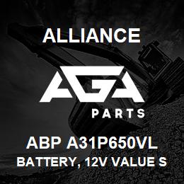 ABP A31P650VL Alliance BATTERY, 12V VALUE STARTING GRP31 650CCA | AGA Parts