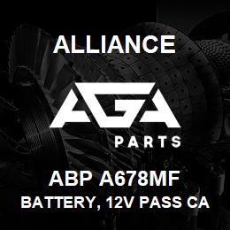 ABP A678MF Alliance BATTERY, 12V PASS CAR GRP78 650CCA | AGA Parts