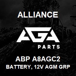 ABP A8AGC2 Alliance BATTERY, 12V AGM GRPGC2 680CCA | AGA Parts