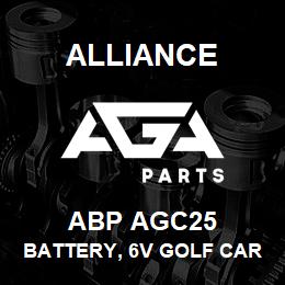 ABP AGC25 Alliance BATTERY, 6V GOLF CART GRPGC2 20HR CAP-235 | AGA Parts