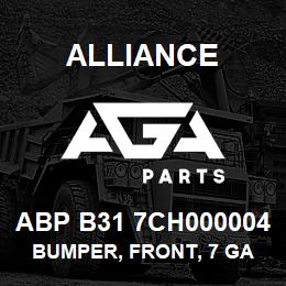 ABP B31 7CH000004 Alliance BUMPER, FRONT, 7 GA CHROME, FREIGHTLINER FLD120 8 MOUNTING HOLES, 12 IN. TEXAS SQUARE | AGA Parts