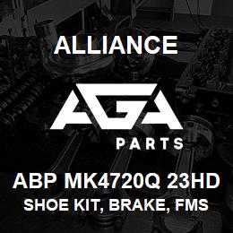 ABP MK4720Q 23HD Alliance SHOE KIT, BRAKE, FMSI 4720, TYPE Q, 23 HD, EXCHANGE | AGA Parts