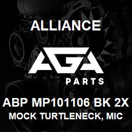 ABP MP101106 BK 2X Alliance MOCK TURTLENECK, MICROFIBRE -SHRT SLV BLCK | AGA Parts