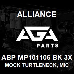 ABP MP101106 BK 3X Alliance MOCK TURTLENECK, MICROFIBRE -SHRT SLV BLCK | AGA Parts