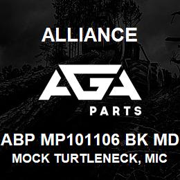 ABP MP101106 BK MD Alliance MOCK TURTLENECK, MICROFIBRE -SHRT SLV BLCK | AGA Parts