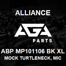 ABP MP101106 BK XL Alliance MOCK TURTLENECK, MICROFIBRE -SHRT SLV BLCK | AGA Parts