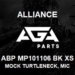 ABP MP101106 BK XS Alliance MOCK TURTLENECK, MICROFIBRE -SHRT SLV BLCK | AGA Parts