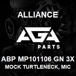 ABP MP101106 GN 3X Alliance MOCK TURTLENECK, MICROFIBRE -SHRT SLV GRN | AGA Parts