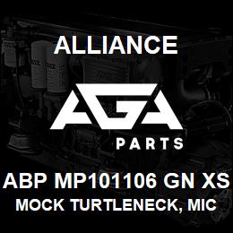 ABP MP101106 GN XS Alliance MOCK TURTLENECK, MICROFIBRE -SHRT SLV GRN | AGA Parts