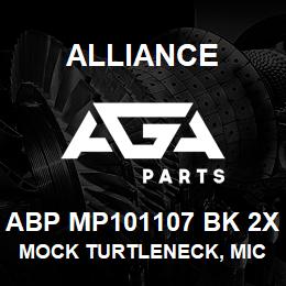 ABP MP101107 BK 2X Alliance MOCK TURTLENECK, MICROFIBRE -LNG SLV BLCK | AGA Parts