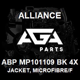 ABP MP101109 BK 4X Alliance JACKET, MICROFIBRE/FLEECE LINED BLCK | AGA Parts