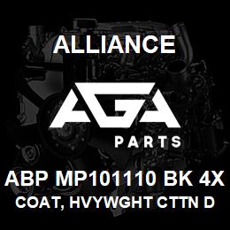 ABP MP101110 BK 4X Alliance COAT, HVYWGHT CTTN DUCK QUILTED BLCK | AGA Parts