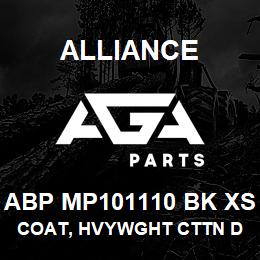 ABP MP101110 BK XS Alliance COAT, HVYWGHT CTTN DUCK QUILTED BLCK | AGA Parts