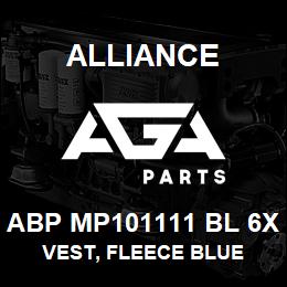 ABP MP101111 BL 6X Alliance VEST, FLEECE BLUE | AGA Parts