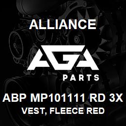 ABP MP101111 RD 3X Alliance VEST, FLEECE RED | AGA Parts