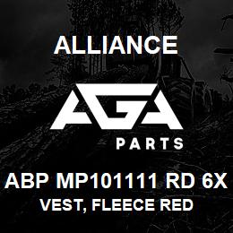 ABP MP101111 RD 6X Alliance VEST, FLEECE RED | AGA Parts