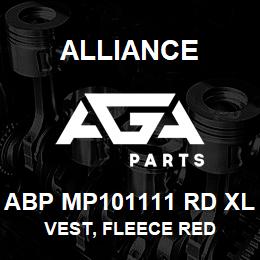 ABP MP101111 RD XL Alliance VEST, FLEECE RED | AGA Parts
