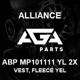 ABP MP101111 YL 2X Alliance VEST, FLEECE YEL | AGA Parts
