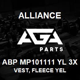 ABP MP101111 YL 3X Alliance VEST, FLEECE YEL | AGA Parts