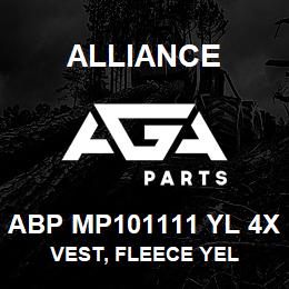 ABP MP101111 YL 4X Alliance VEST, FLEECE YEL | AGA Parts
